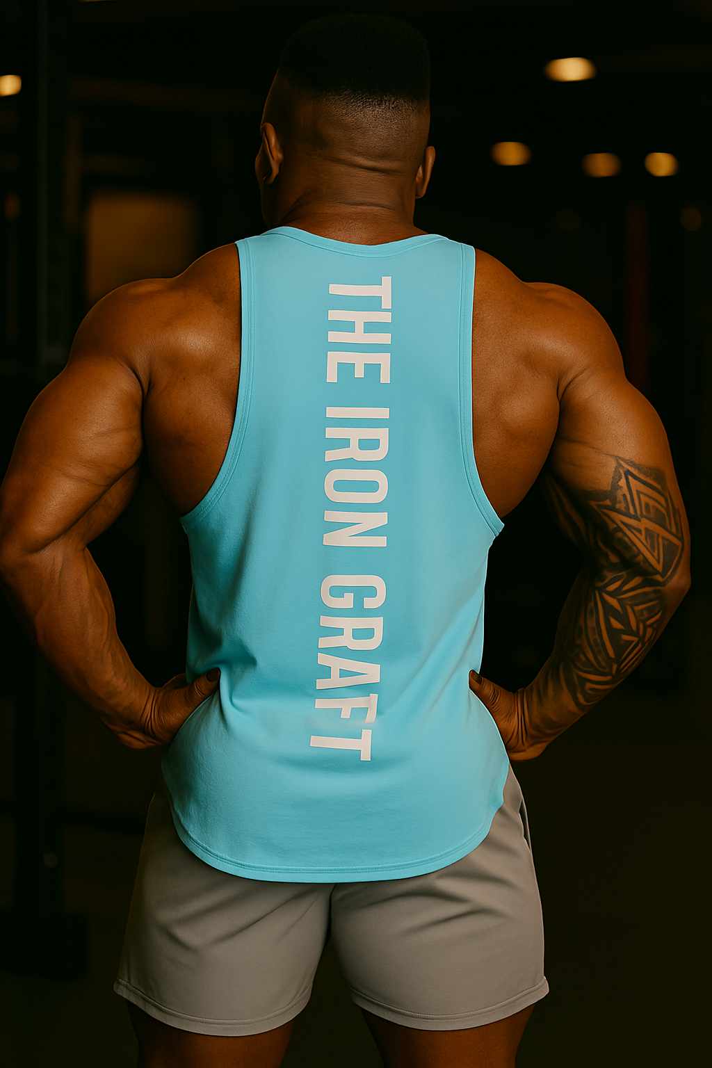 THE IRON GRAFT Open Arm Tank - Baby Blue