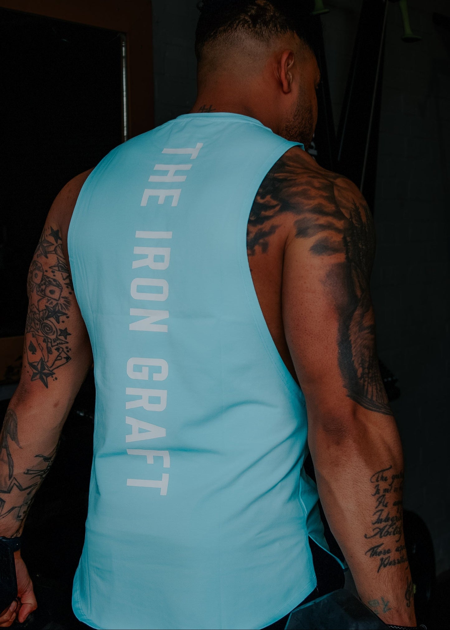 THE IRON GRAFT Open Arm Tank - Baby Blue