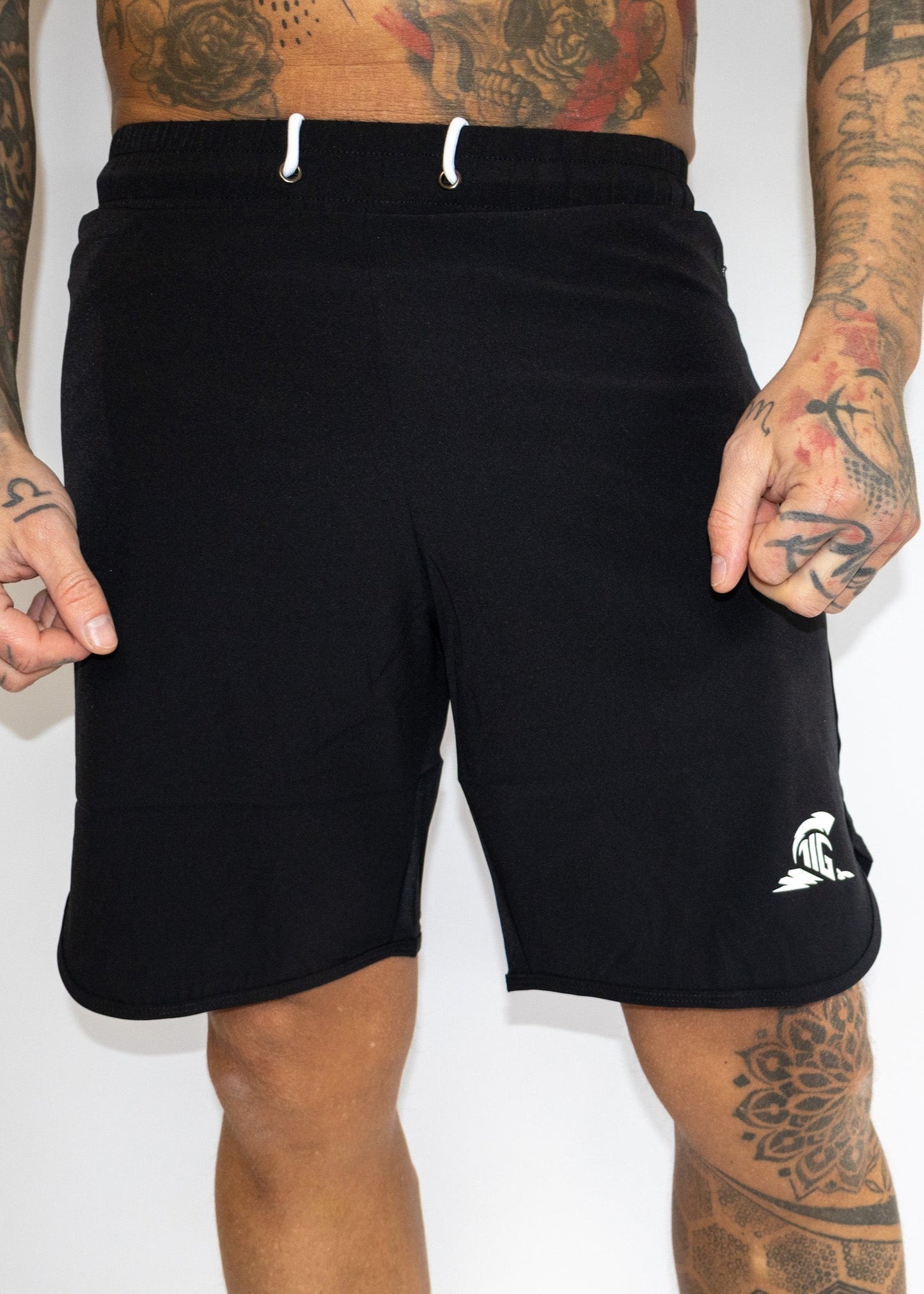 THE IRON GRAFT Stretch Shorts - Black