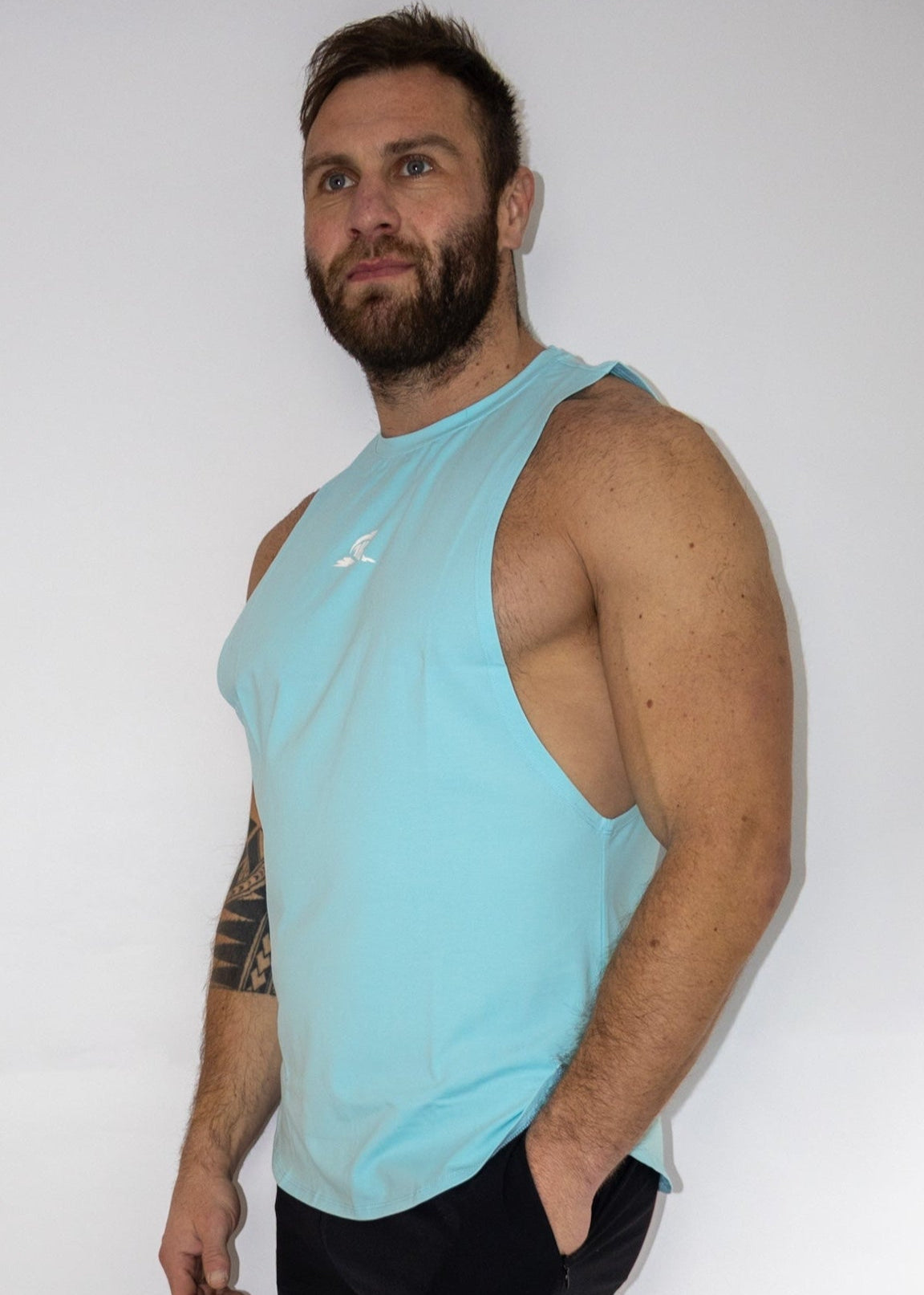 THE IRON GRAFT Open Arm Tank - Baby Blue