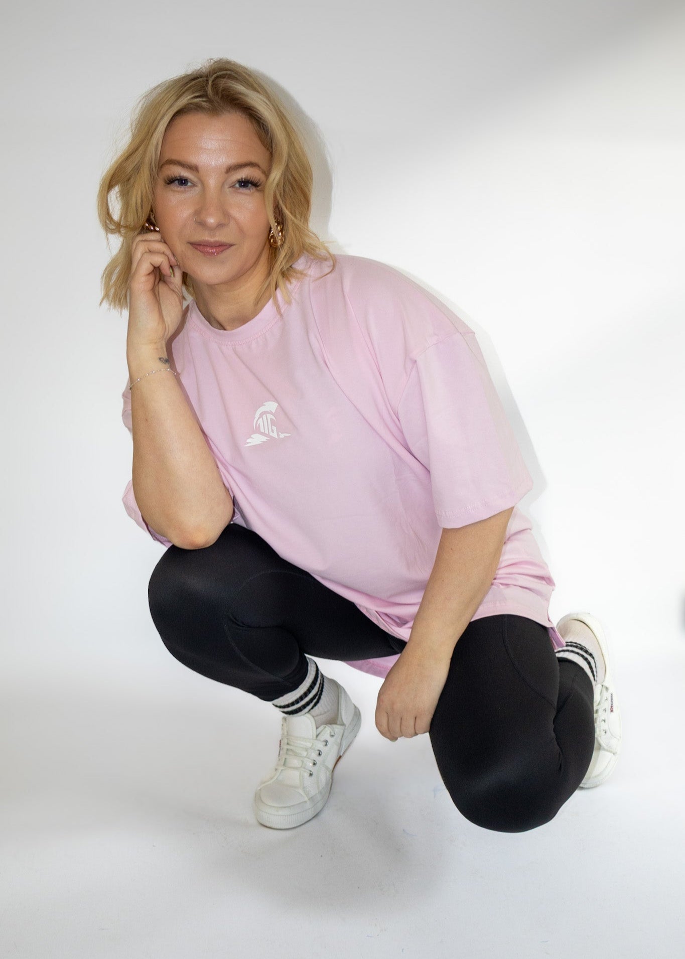 The Iron Graft Signature Oversize Tee - Baby Pink