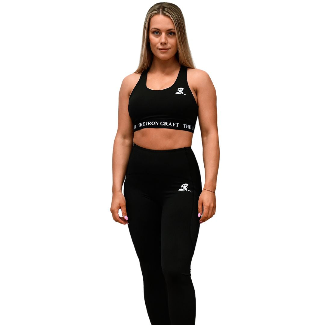 THE IRON GRAFT Velocity Sports Bra - Black