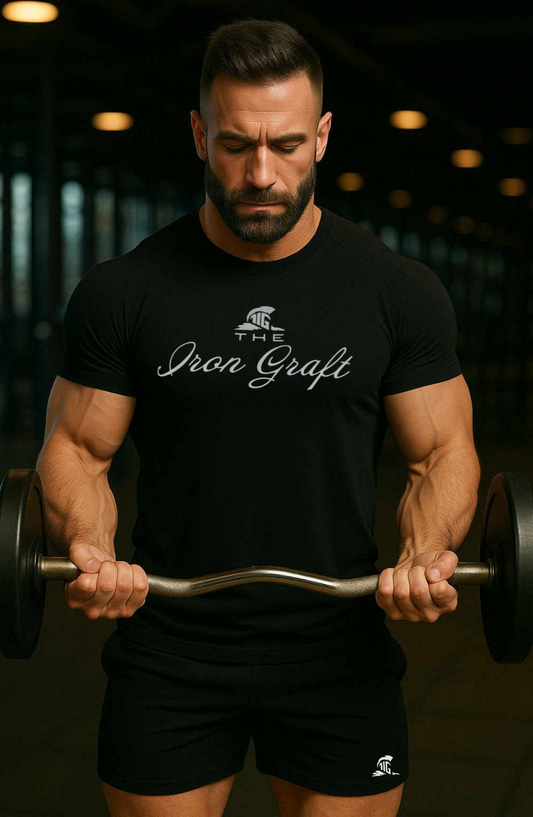 THE IRON GRAFT Muscle Fit T-Shirt - Black