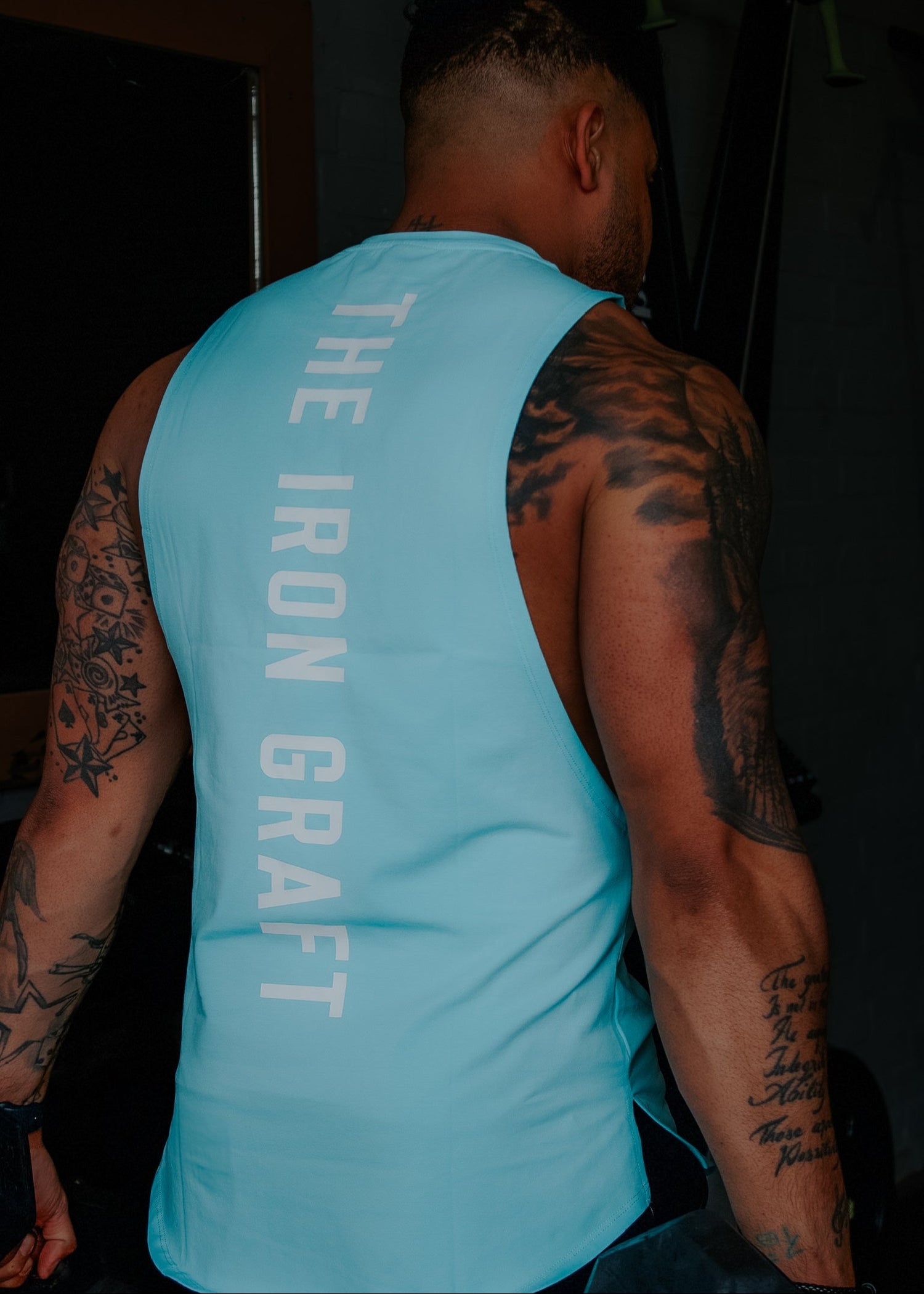 THE IRON GRAFT Open Arm Tank - Baby Blue