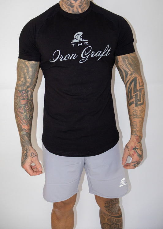 THE IRON GRAFT Muscle Fit T-Shirt - Black