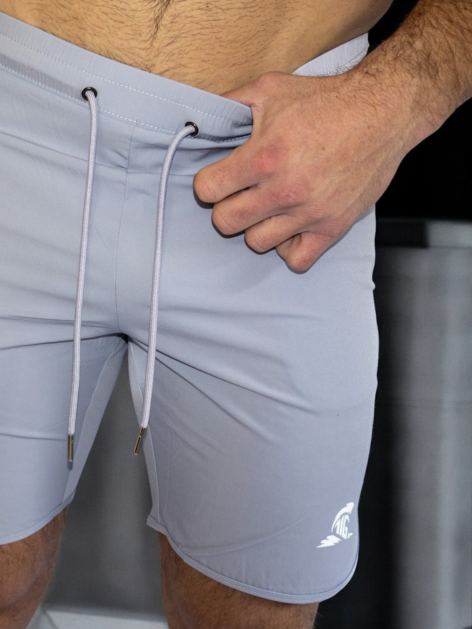 THE IRON GRAFT Stretch Shorts - Light Grey