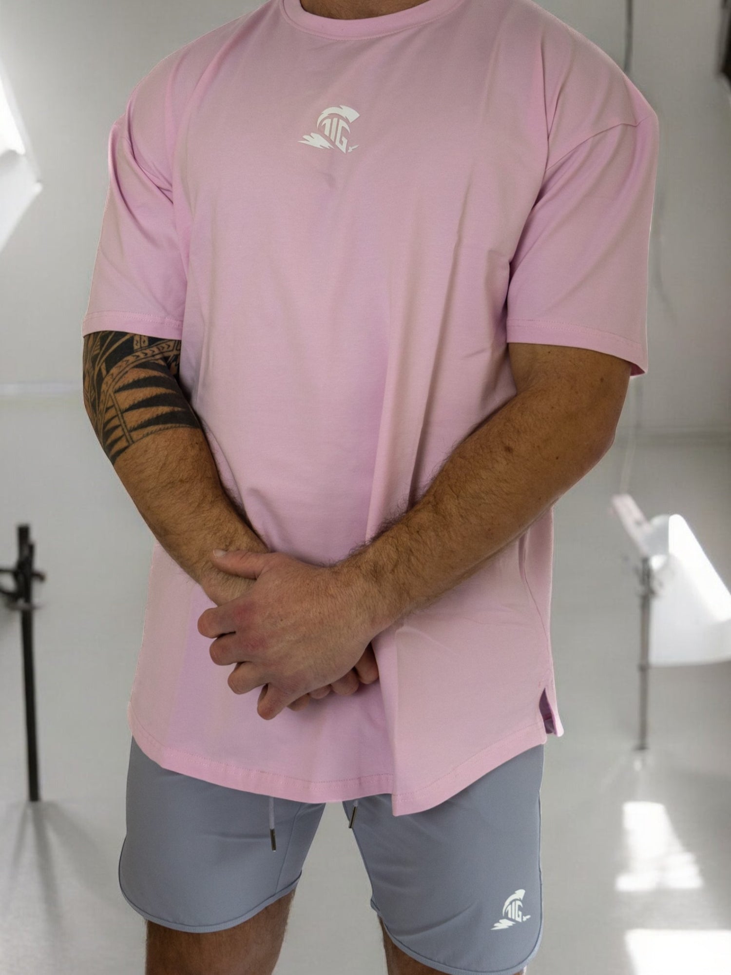 The Iron Graft Signature Oversize Tee - Baby Pink