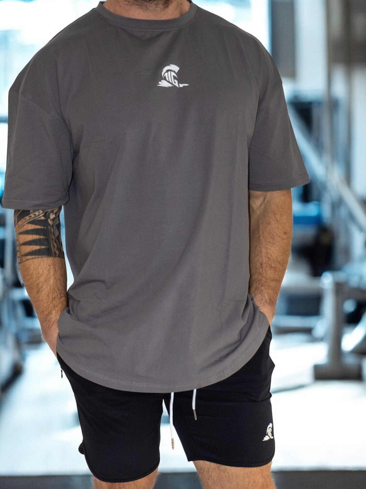 The Iron Graft Signature Oversize Tee - Grey