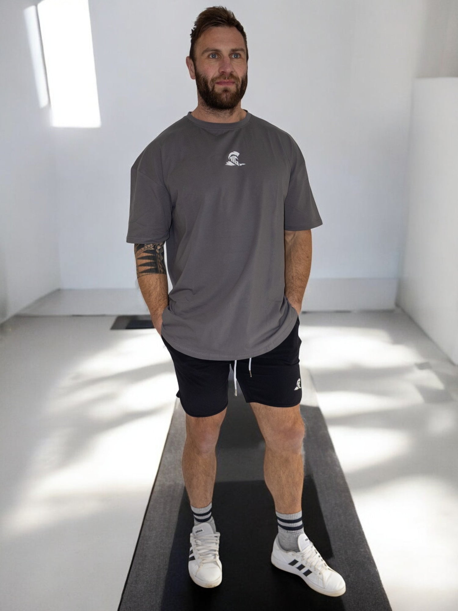 The Iron Graft Signature Oversize Tee - Grey