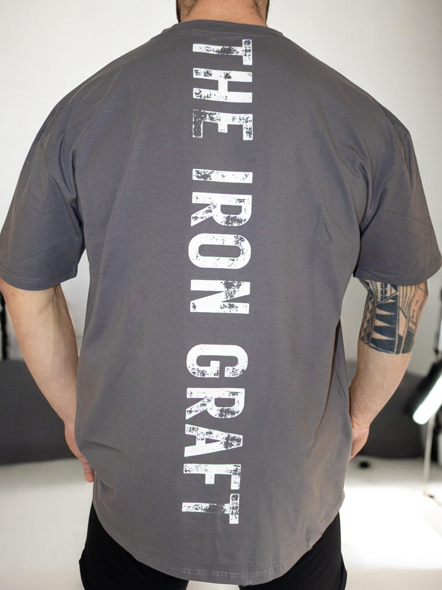 The Iron Graft Signature Oversize Tee - Grey