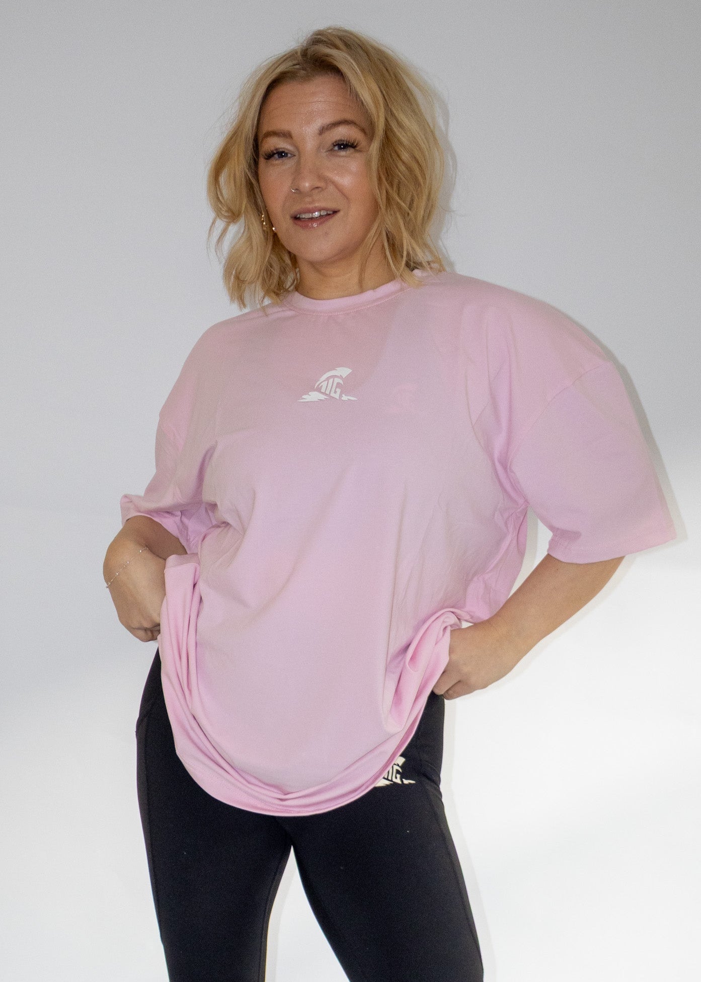 The Iron Graft Signature Oversize Tee - Baby Pink