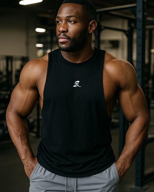 THE IRON GRAFT Open Arm Tank - Black