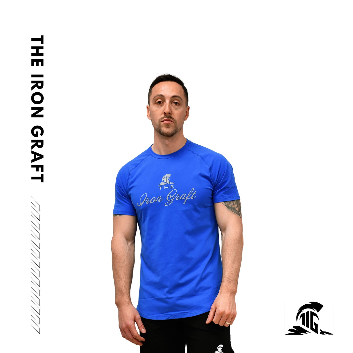 THE IRON GRAFT Muscle Fit T-Shirt - Royal Blue - The Iron Graft